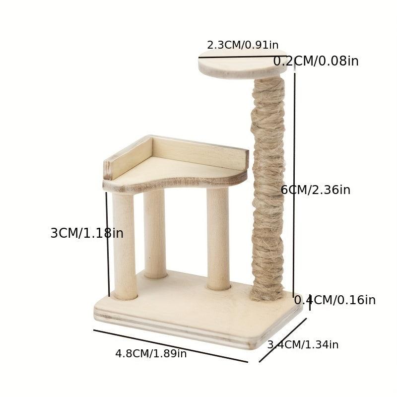 1:12 Dollhouse Mini Cat Toy Rack Mini Cat Shelf Scratching Post