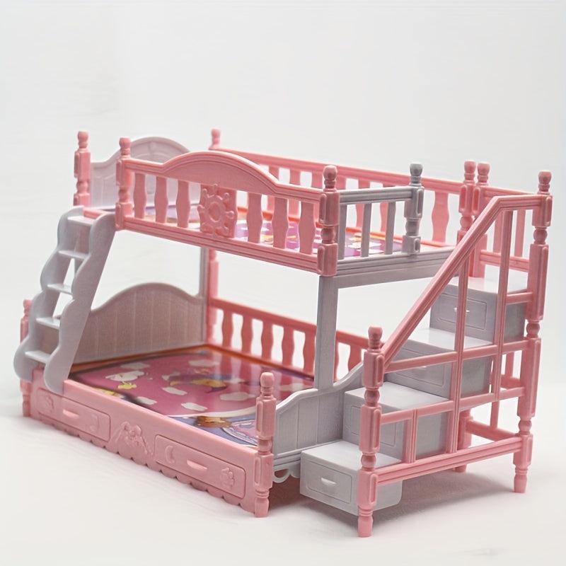 European Bunk & Double Princess Bed for Girls Playhouse - Accessories Included