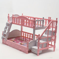 European Bunk & Double Princess Bed for Girls Playhouse - Accessories Included
