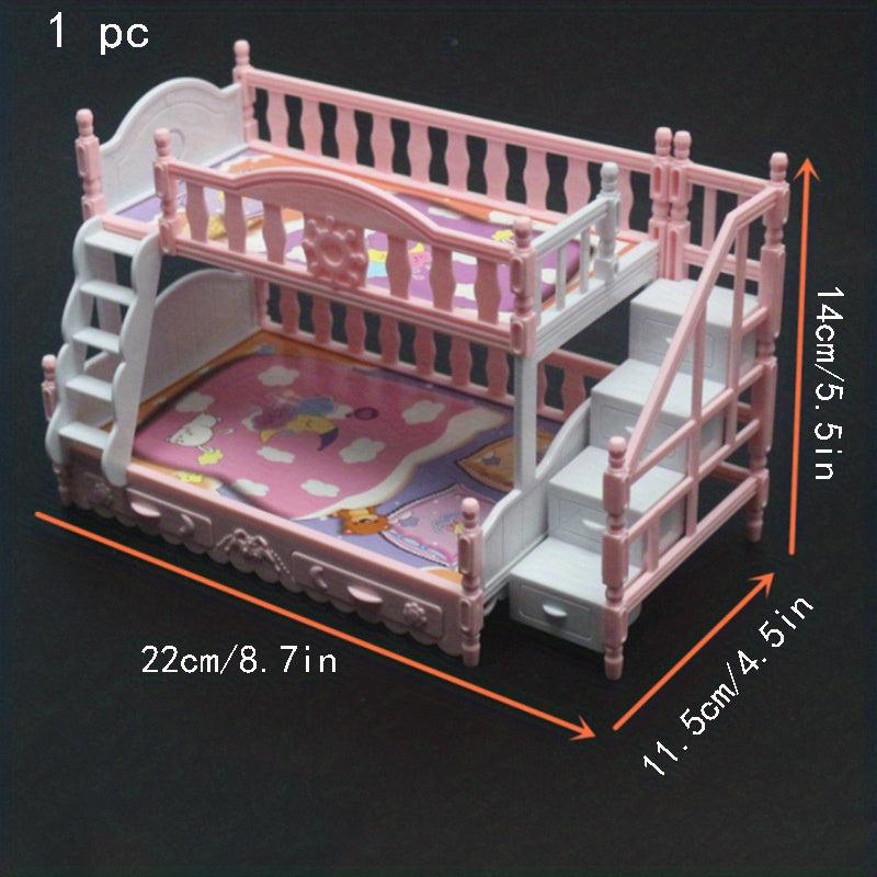 European Bunk & Double Princess Bed for Girls Playhouse - Accessories Included