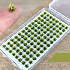Mini Artificial Grass Clusters for Doll Houses Micro Landscapes