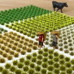 Mini Artificial Grass Clusters for Doll Houses Micro Landscapes