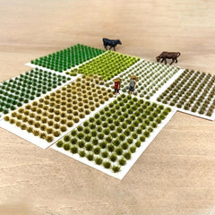 Mini Artificial Grass Clusters for Doll Houses Micro Landscapes