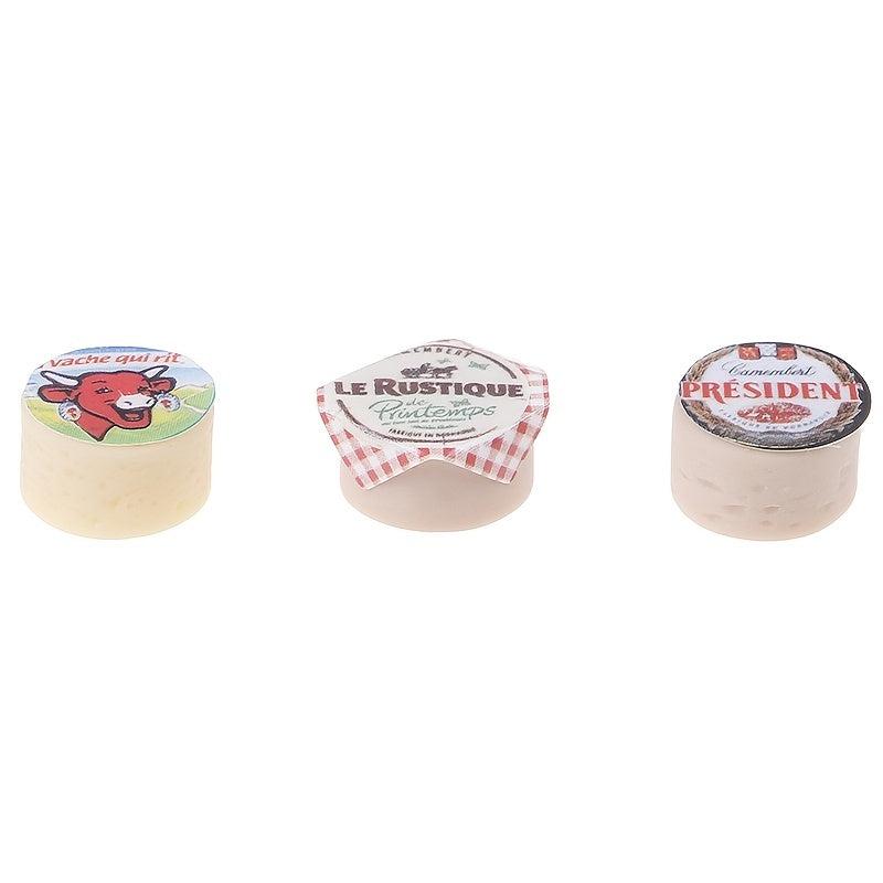 3pcs 1:12 Dollhouse Mini Cheese Ornaments Set