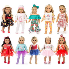 Assorted Styles 18 Inch Doll One-Piece Dress Clothing Set