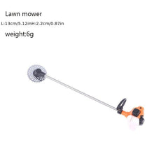Doll House Mini Lawn Mower Chainsaw Simulation Ornament