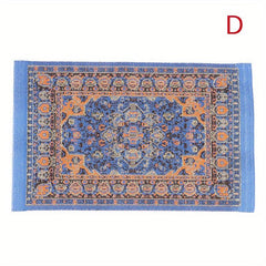 Handwoven 1:12 Scale Dollhouse Floor Carpet, Charm & Elegance