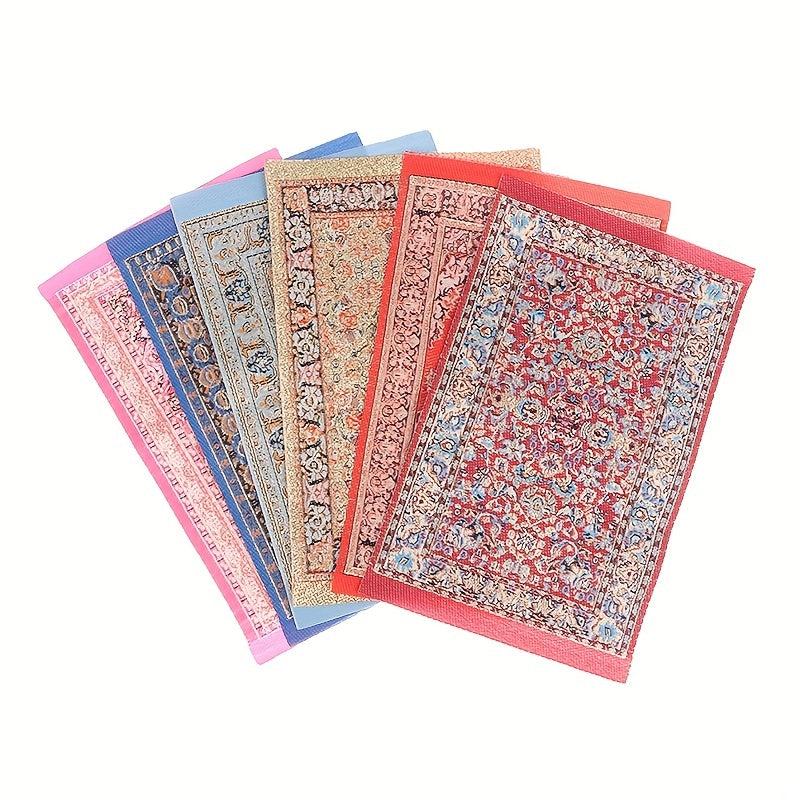Handwoven 1:12 Scale Dollhouse Floor Carpet, Charm & Elegance