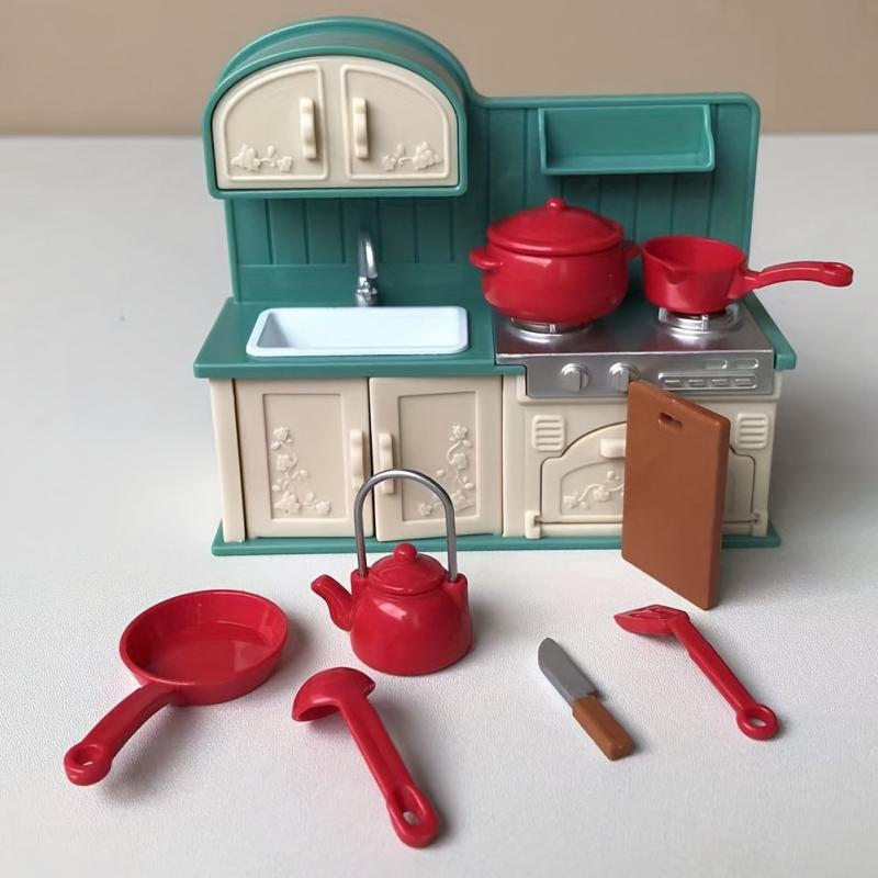 9pcs Doll Kitchen Furniture Accessories Furniture Models Doll Furniture Toys