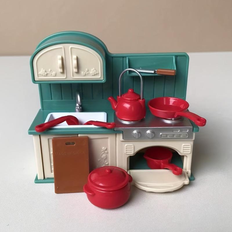 9pcs Doll Kitchen Furniture Accessories Furniture Models Doll Furniture Toys