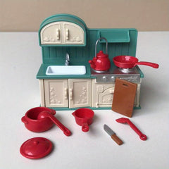 9pcs Doll Kitchen Furniture Accessories Furniture Models Doll Furniture Toys