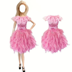 1pc Lovely Plume Dress Lace Fairy Dress For 29-97cm Doll 1:6 Toy Accessories