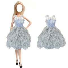 1pc Lovely Plume Dress Lace Fairy Dress For 29-97cm Doll 1:6 Toy Accessories