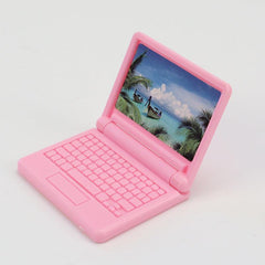 Mini Laptop Model Collapsible Office Computer Dollhouse Decoration
