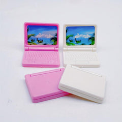 Mini Laptop Model Collapsible Office Computer Dollhouse Decoration