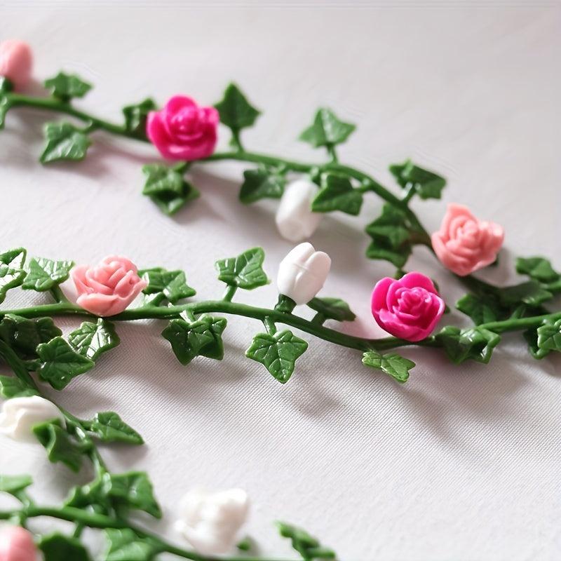 2pcs Mini Garden Flower Vine Simulation Model