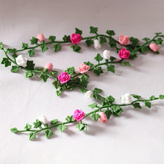 2pcs Mini Garden Flower Vine Simulation Model