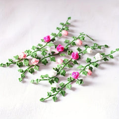 2pcs Mini Garden Flower Vine Simulation Model
