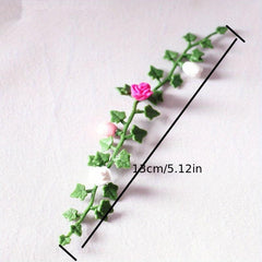 2pcs Mini Garden Flower Vine Simulation Model
