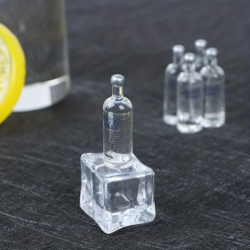 5pcs Mini Vodka Bottle Doll House Food Sand Table Toy Model