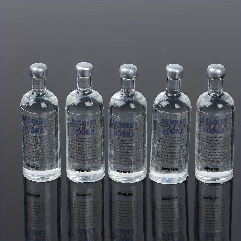 5pcs Mini Vodka Bottle Doll House Food Sand Table Toy Model