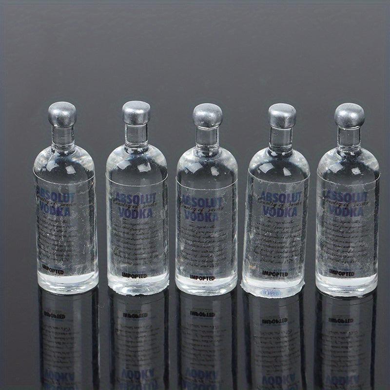 5pcs Mini Vodka Bottle Doll House Food Sand Table Toy Model