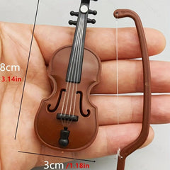 1pc Violin Dollhouse Toy Scene Shooting Model Doll House Accessories