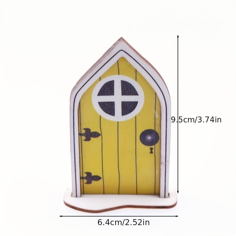 1pc Wooden Fairy Door Garden Scene Decor
