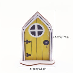 1pc Wooden Fairy Door Garden Scene Decor