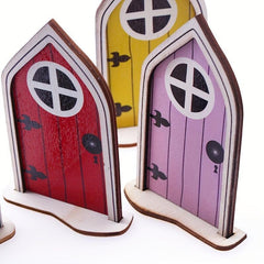 1pc Wooden Fairy Door Garden Scene Decor