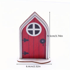 1pc Wooden Fairy Door Garden Scene Decor