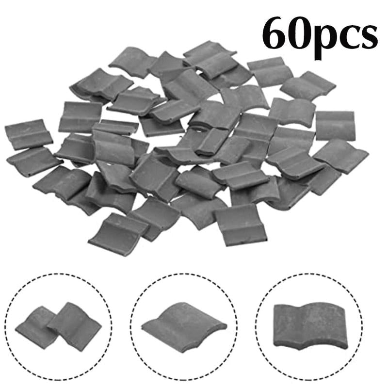 60 Pcs Mini Red Roof Tiles for Fairy Garden DIY Projects