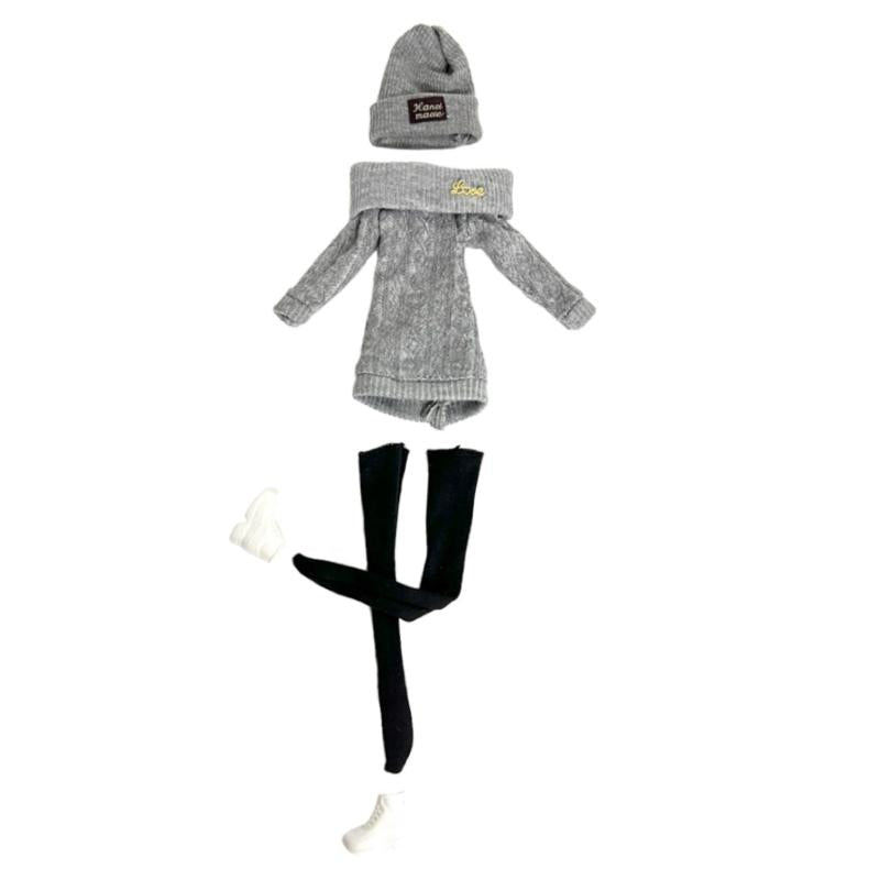 Doll Outfit Suit Clothes Hat Sweater Shoes Daily Dress Up
