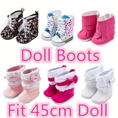 18 Inch Doll Shoes Little Boots - 6 Different Styles