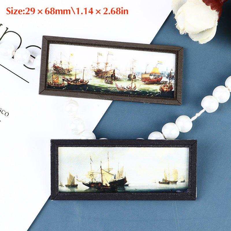 1Pc Mini Dollhouse 1:12 Antique Frame Painting Mural