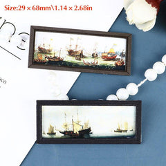 1Pc Mini Dollhouse 1:12 Antique Frame Painting Mural