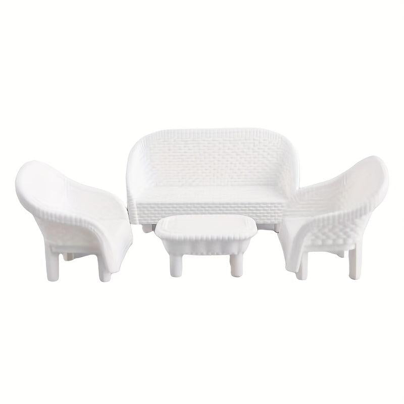 4pcs 1 12 Doll House Sofa Set Toy Furniture Decoration Chair Accessories