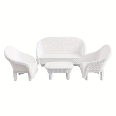 4pcs 1 12 Doll House Sofa Set Toy Furniture Decoration Chair Accessories