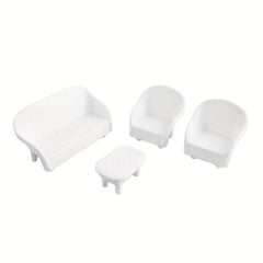 4pcs 1 12 Doll House Sofa Set Toy Furniture Decoration Chair Accessories