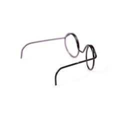 2pcs Round Frame Lensless Retro Doll Glasses For 1 6 BJD Doll