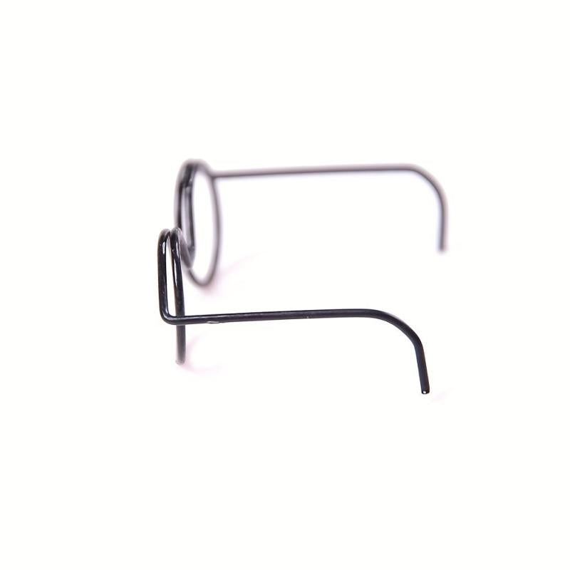 2pcs Round Frame Lensless Retro Doll Glasses For 1 6 BJD Doll