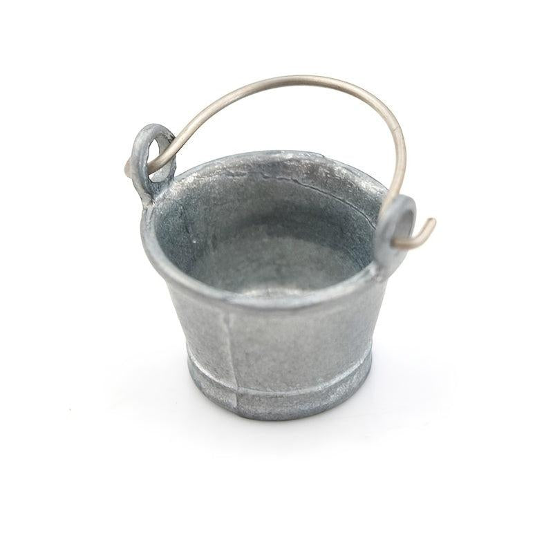 1:12 Doll House Mini DIY Alloy Bucket Ornaments