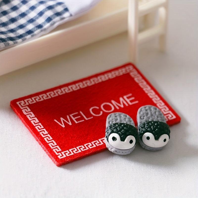 Mini Welcome Rug for Dollhouse Decor