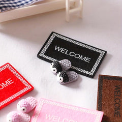 Mini Welcome Rug for Dollhouse Decor