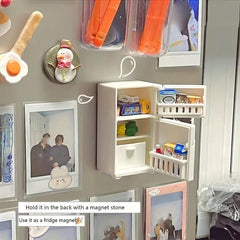 Mini Fridge Stickers Doll House Furniture Ornaments Model No Food Parts