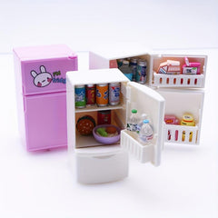 Mini Fridge Stickers Doll House Furniture Ornaments Model No Food Parts