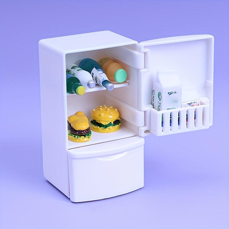 Mini Fridge Stickers Doll House Furniture Ornaments Model No Food Parts
