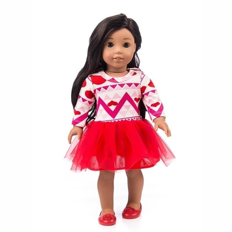18in Baby Doll Clothes Dress Outfits Lace Skirt for American Girl & Baby Dolls