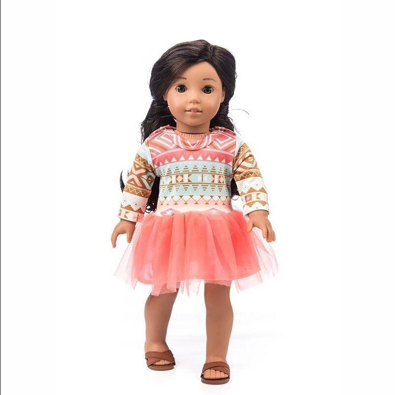 18in Baby Doll Clothes Dress Outfits Lace Skirt for American Girl & Baby Dolls