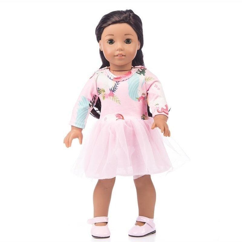 18in Baby Doll Clothes Dress Outfits Lace Skirt for American Girl & Baby Dolls